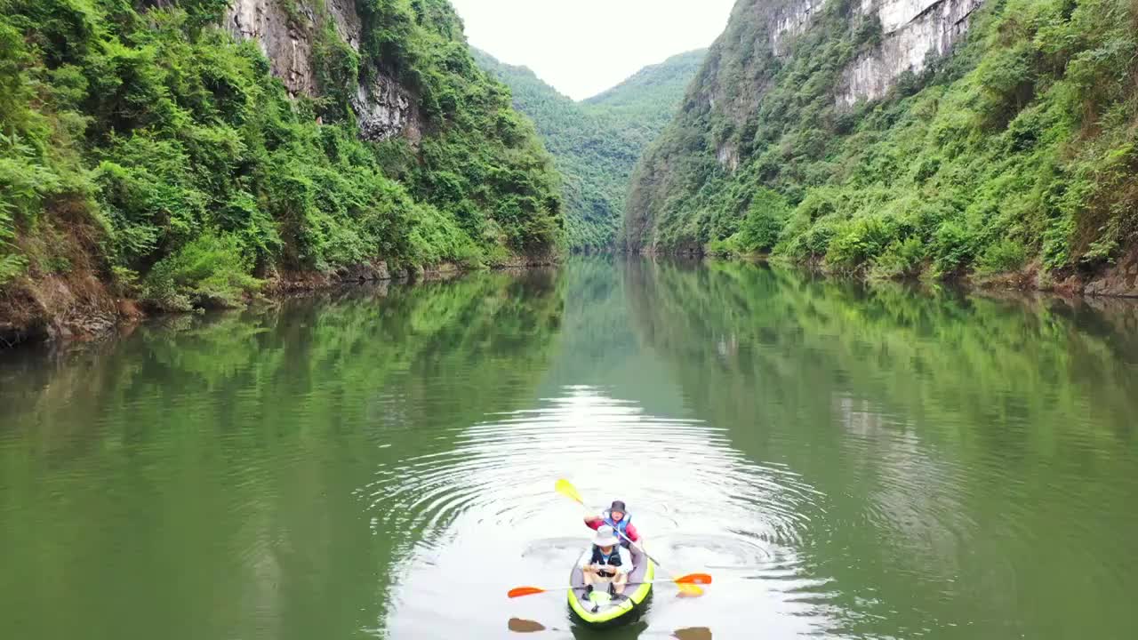 航拍湖南湘西保靖县酉水河风光视频素材