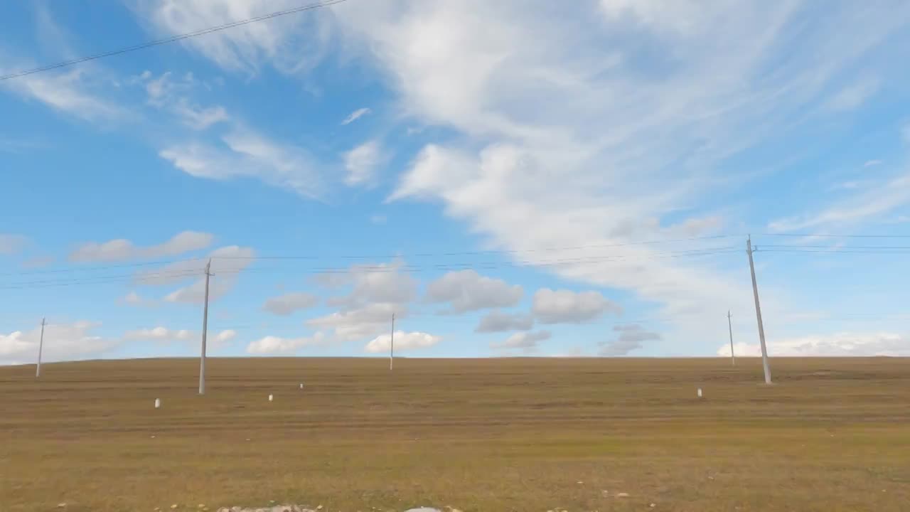 内蒙古呼伦贝尔大草原秋天自然风景视频素材