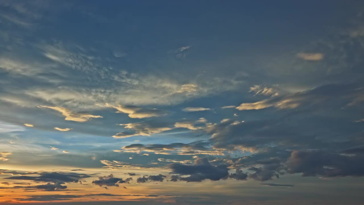 杭州天空火烧云世纪晚霞延时视频素材