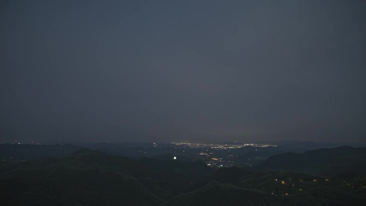 德清莫干山天空雷暴云闪电夜景延时视频素材