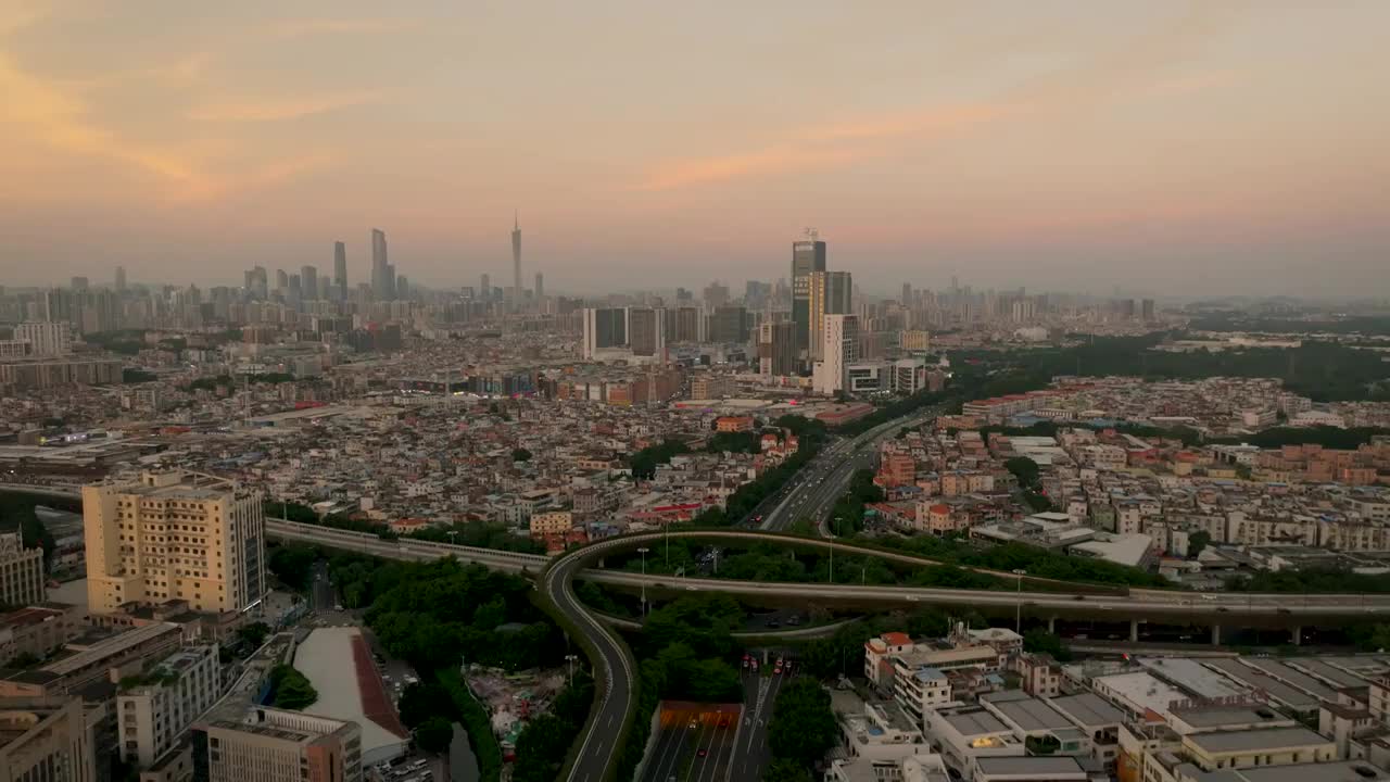 粤港澳大湾区，海珠区，天河区，珠江，城市地标，广州塔，新滘路，海珠湖，中大布匹市场，万亩果园视频下载