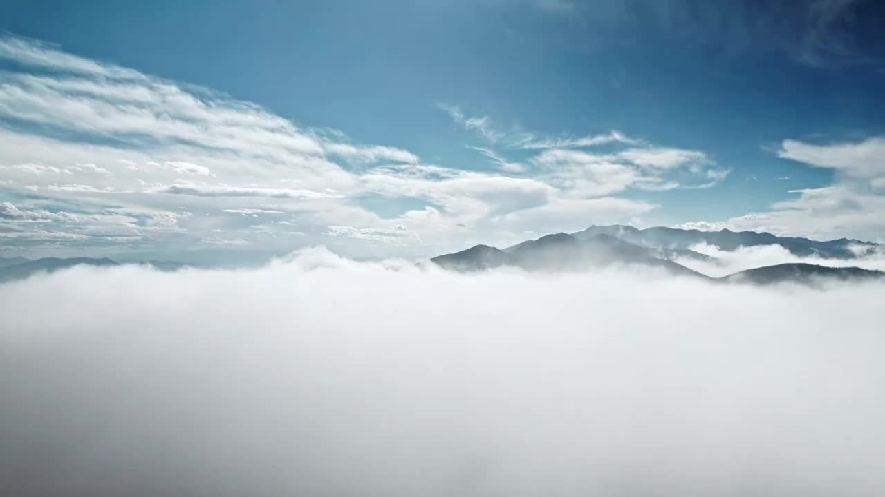 航拍四川乐山大瓦山云海延时视频素材