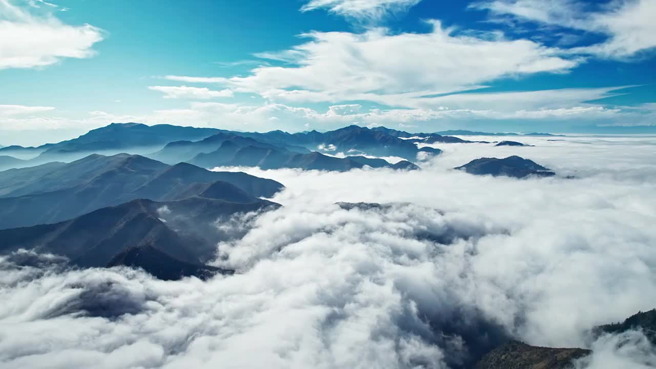 航拍四川乐山大瓦山云海延时视频素材