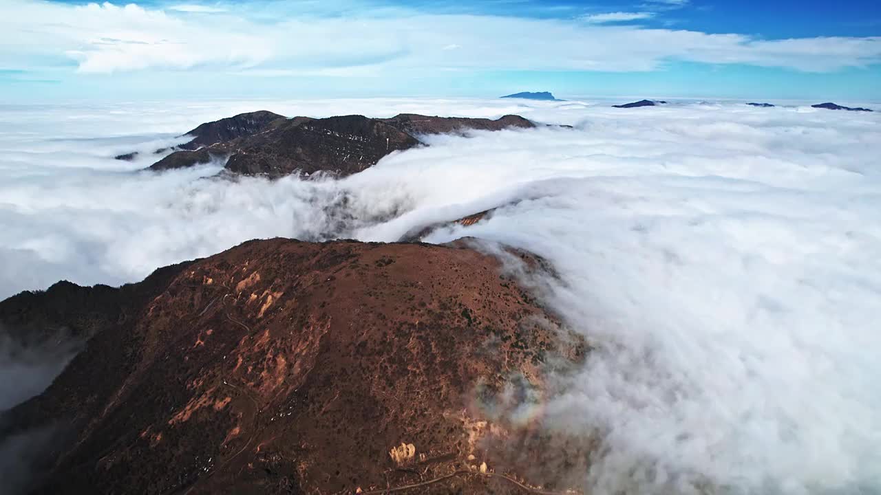 航拍四川乐山大瓦山云海延时视频素材