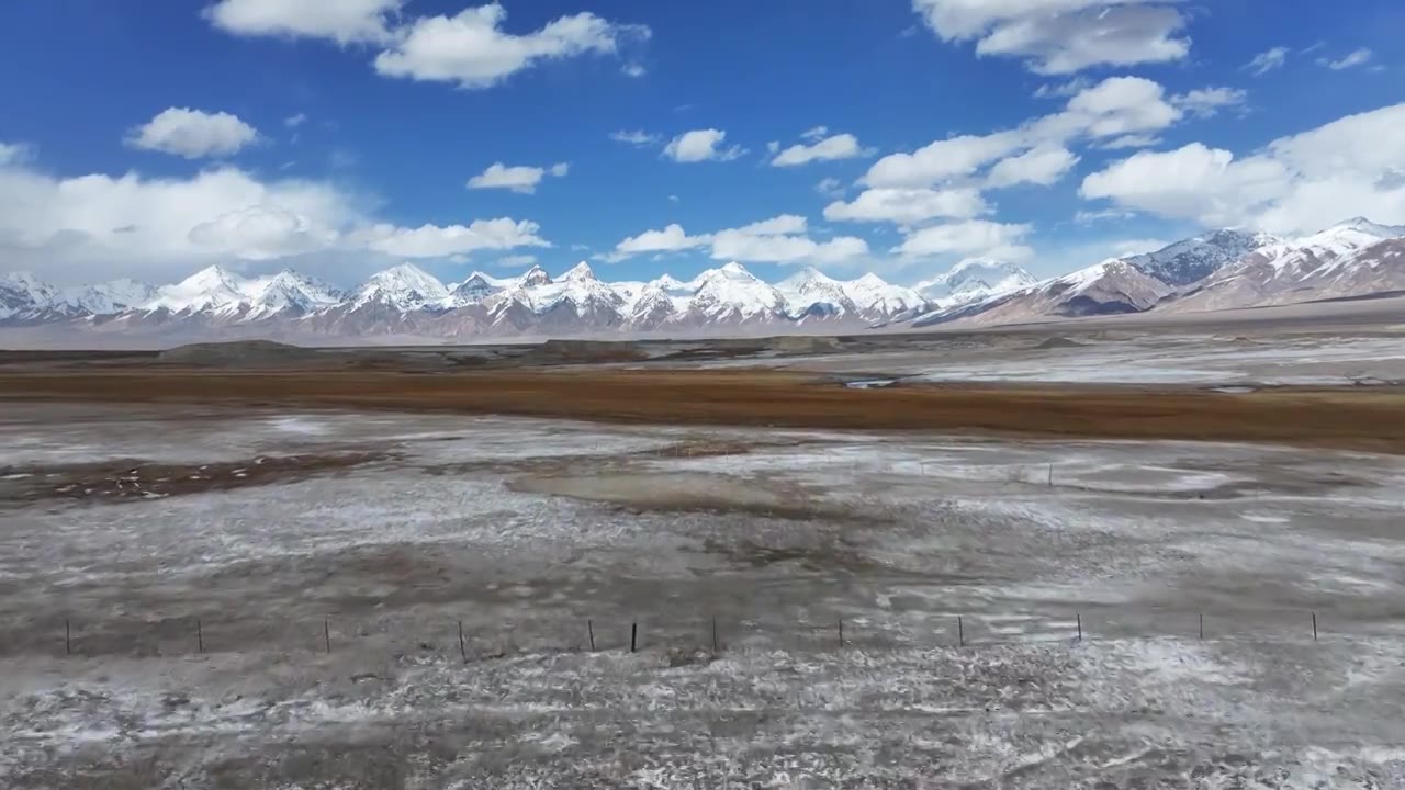 新疆天山山脉帕米尔高原木吉火山航拍视频素材