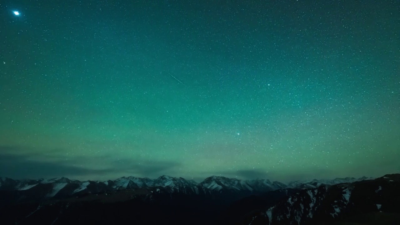 八卦城雪山星空延时视频下载