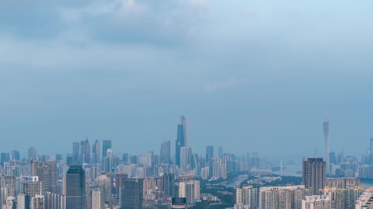 广州珠江新城蓝调夜景视频素材