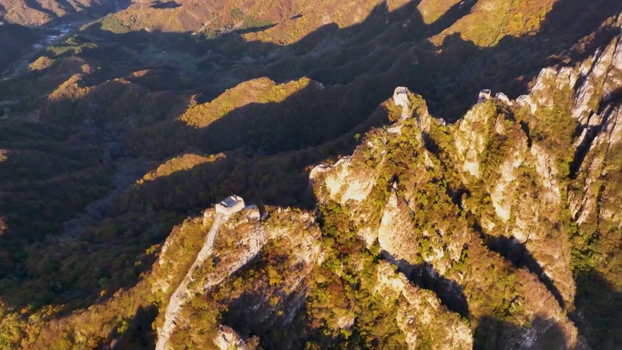 箭扣长城  壮美秋景视频素材