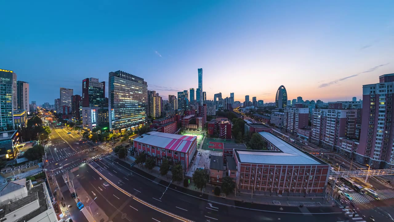 【8K】北京CBD 车水马龙视频素材