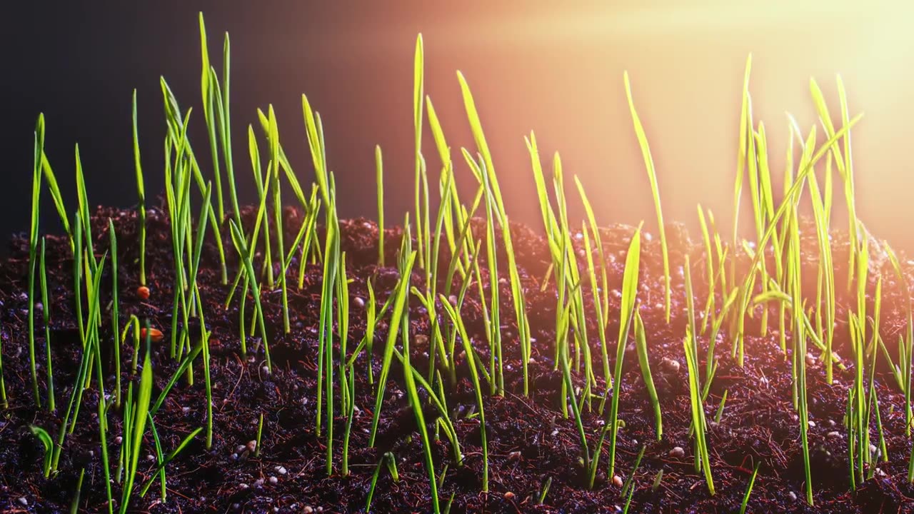 种子发芽植物生长延时视频素材