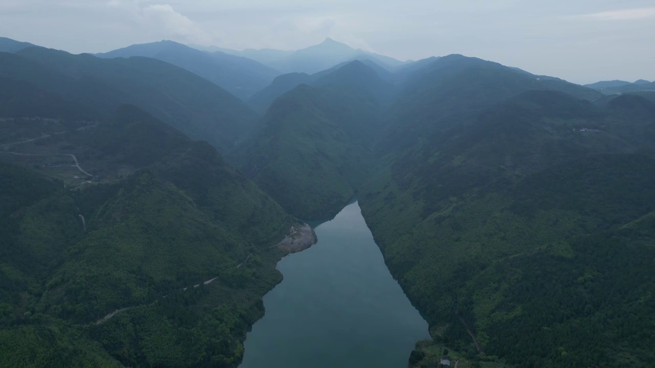 胜天水库航拍视频素材