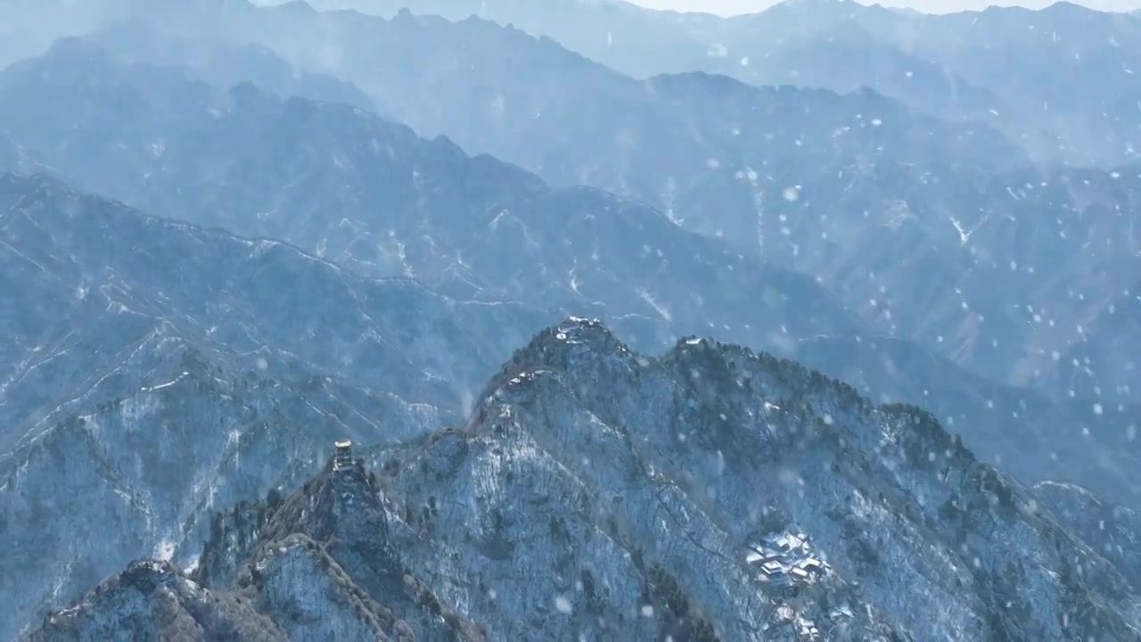 下雪雪景立冬小雪大雪冬至雪花飘落下雪素材视频素材