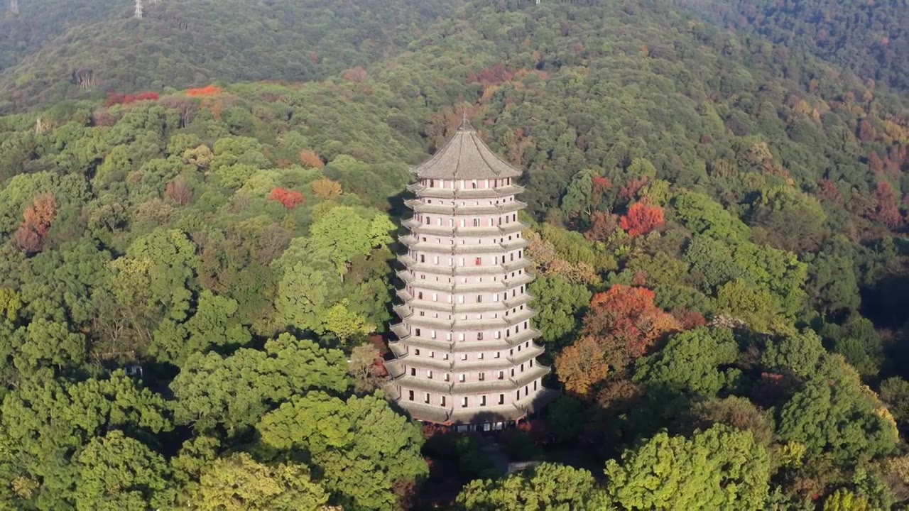 杭州六和塔秋季风光视频素材