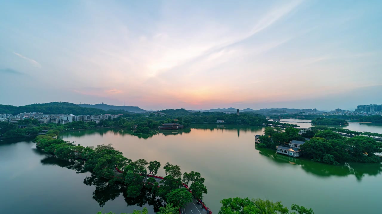 惠州西湖日转夜延时视频素材