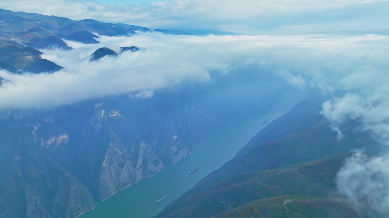 三峡红叶视频素材