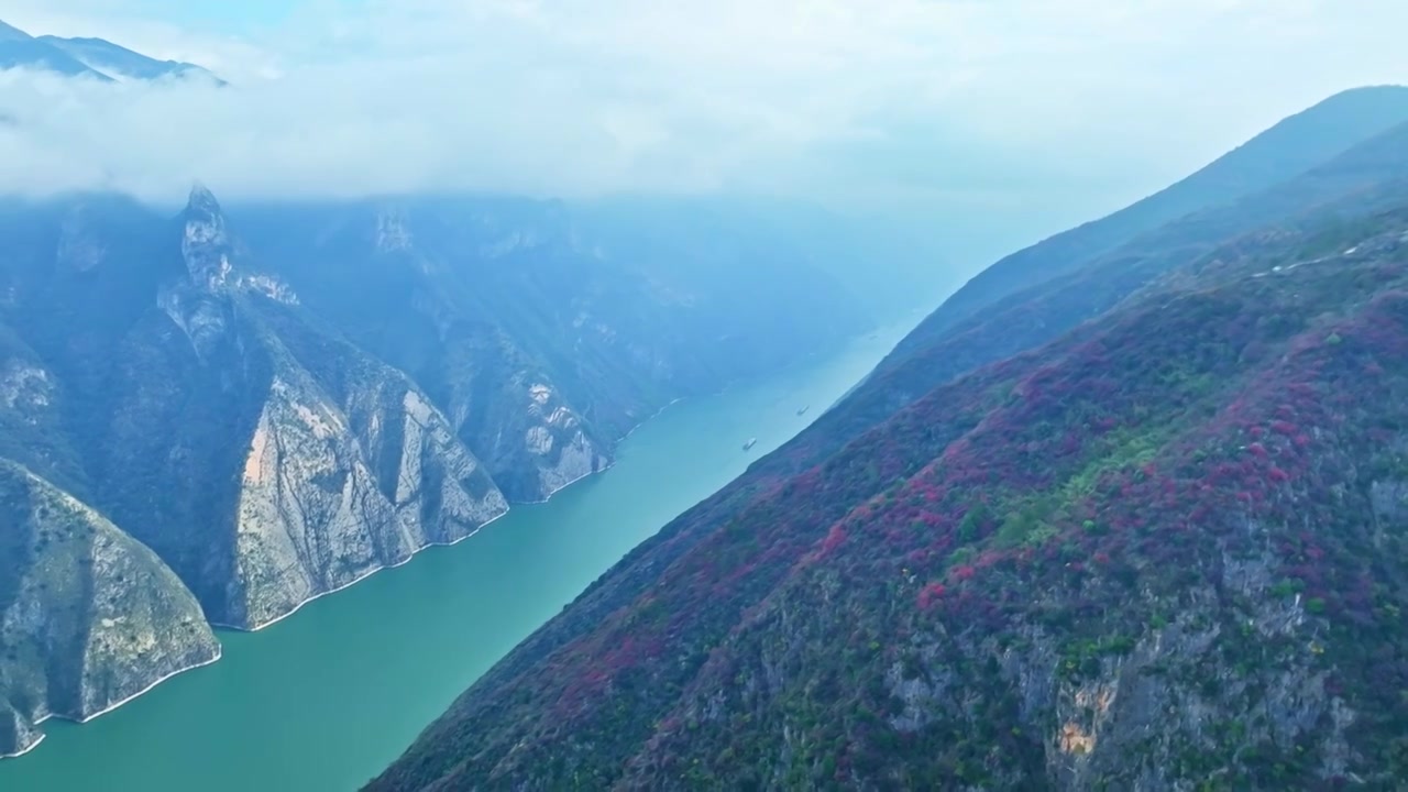 三峡红叶视频素材