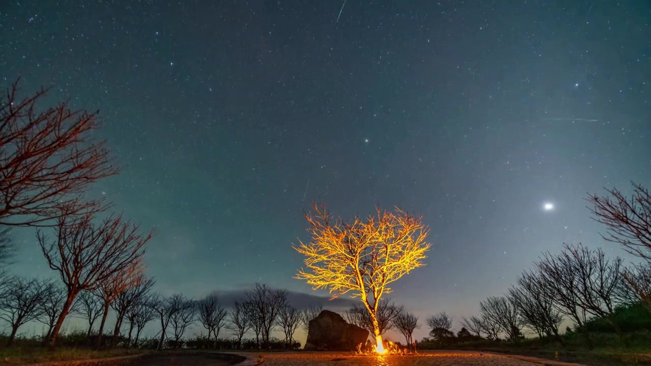 【8K】2023年梅州铜鼓嶂双子座流星雨延时视频视频素材