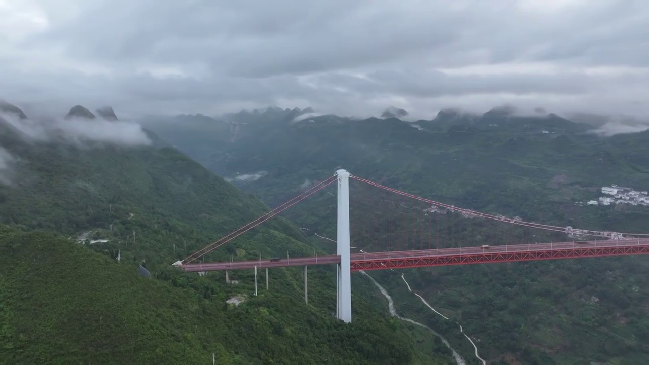 《贵州毕节关岭坝陵河大桥》视频素材