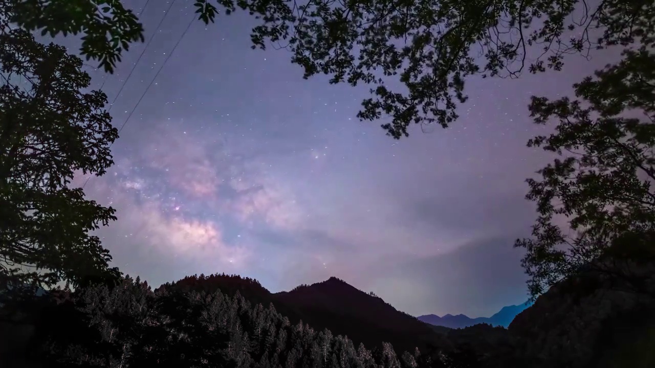 星空延时-安徽六安市舒城县万佛山视频下载