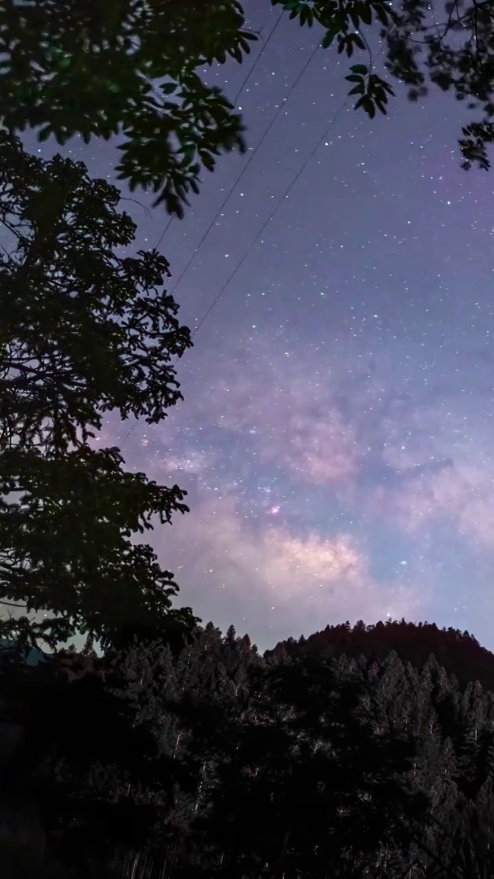 星空延时-安徽六安市舒城县万佛山视频素材