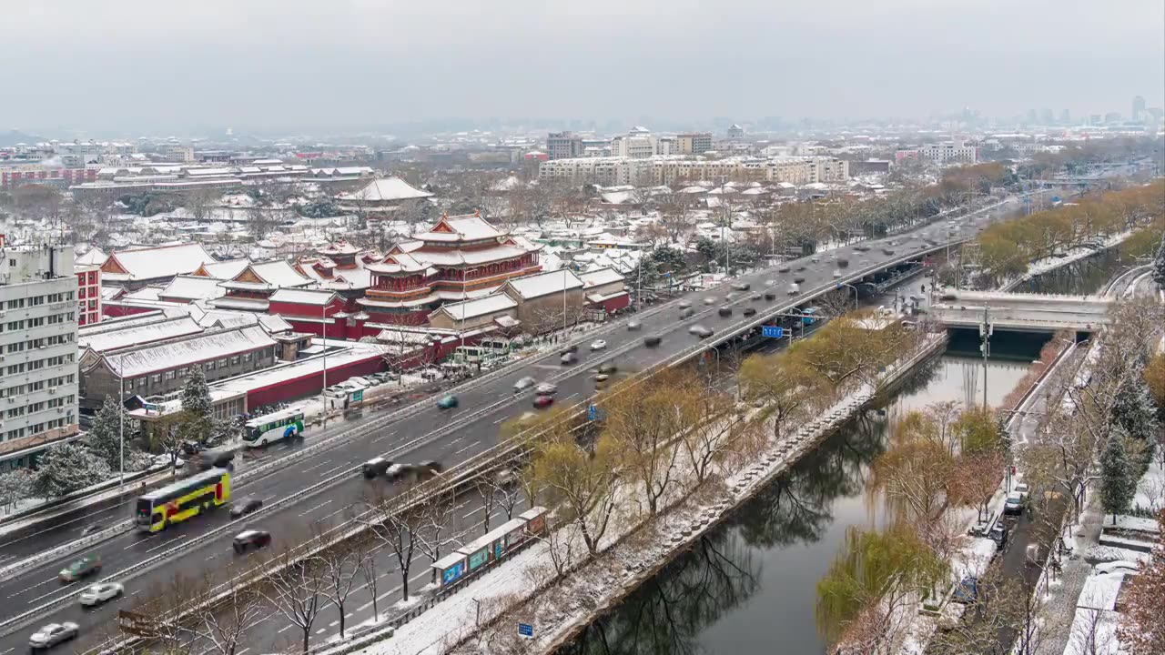 雍和宫雪景视频下载