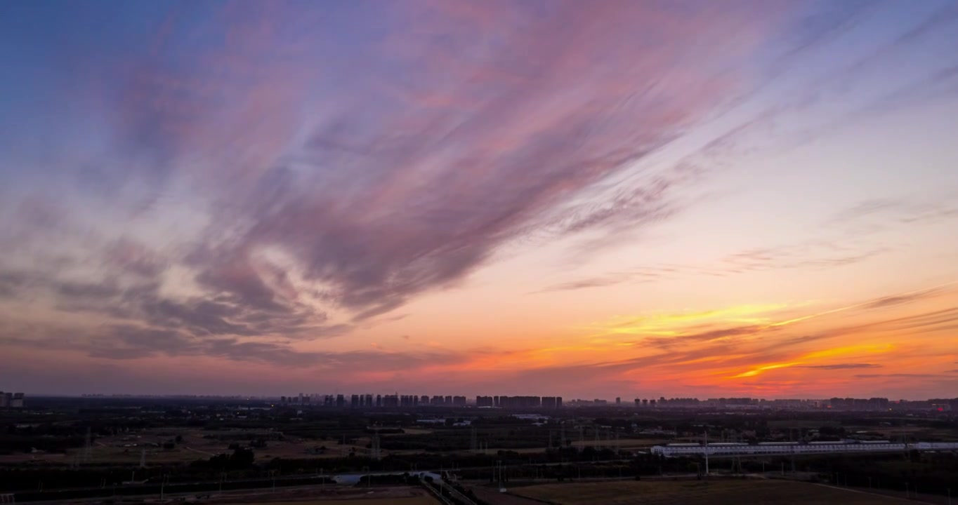 天空 晚霞 云视频下载