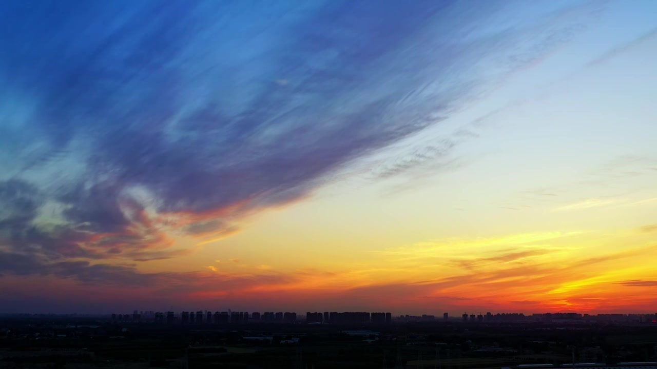 天空 晚霞 云视频下载