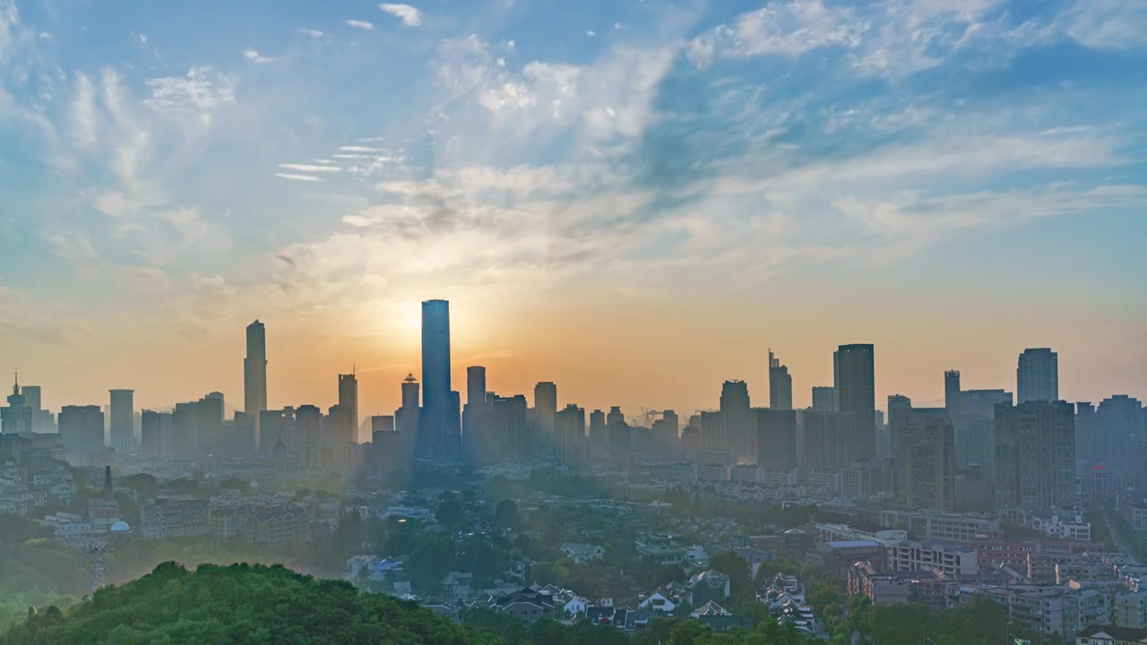 大连中山区城市夜景日转夜延时视频素材