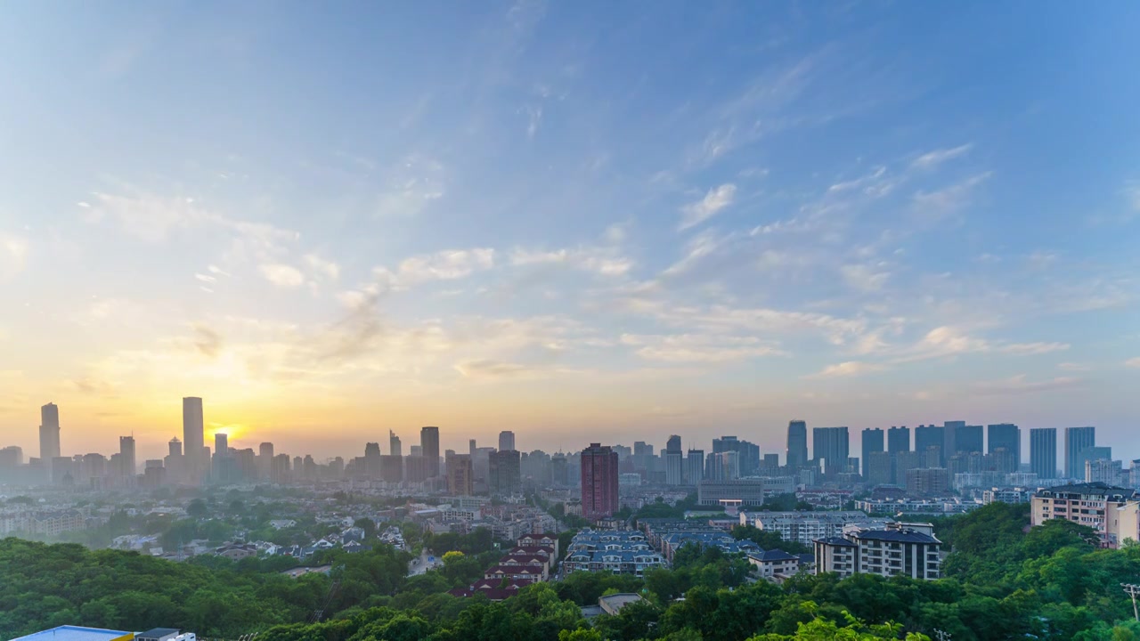 大连中山区城市夜景日转夜延时视频素材