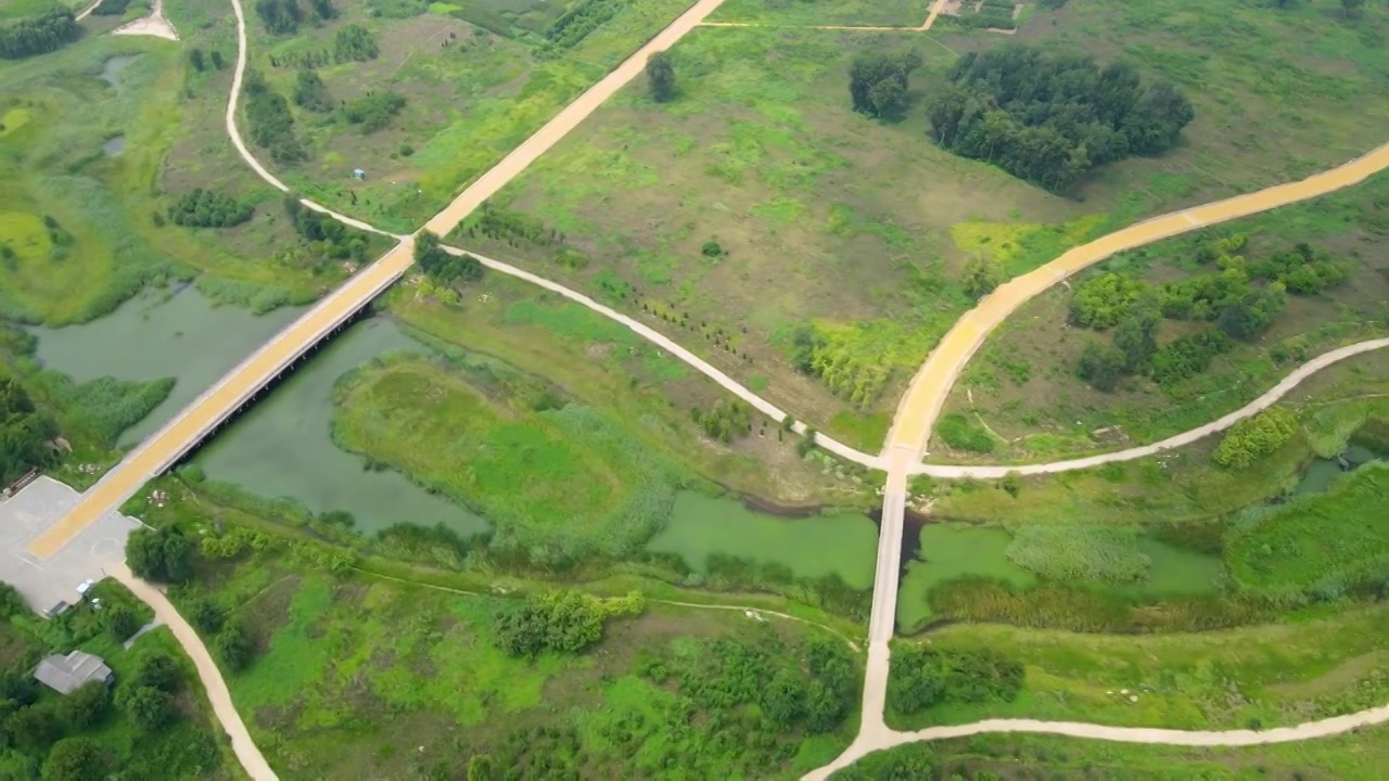 河南洛阳乡村农田航拍风景4k视频视频素材