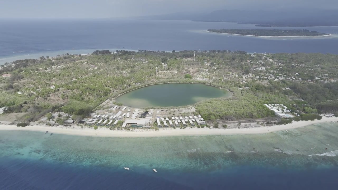 HDR印尼吉利群岛美诺岛屿海滨自然风光视频素材