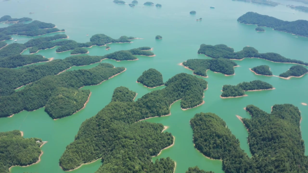 航拍杭州千岛湖视频素材