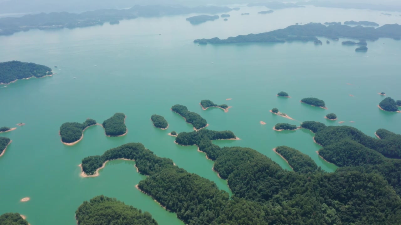 航拍杭州千岛湖视频素材