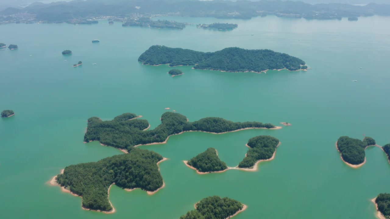 航拍杭州千岛湖视频素材