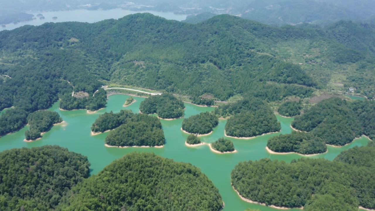 航拍杭州千岛湖视频素材