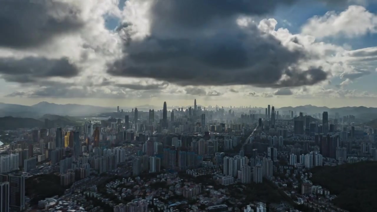 深圳市福田罗湖区大景视频素材