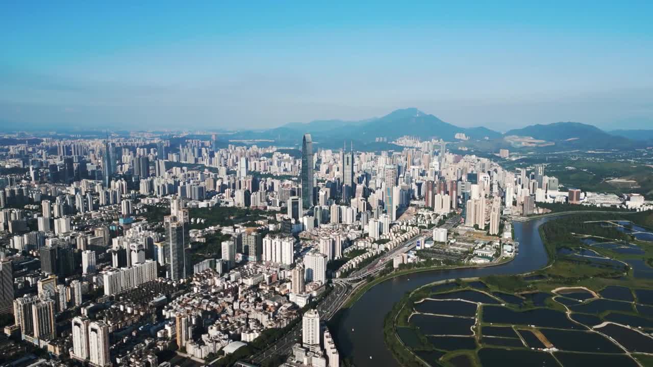 深圳市福田罗湖区大景视频素材