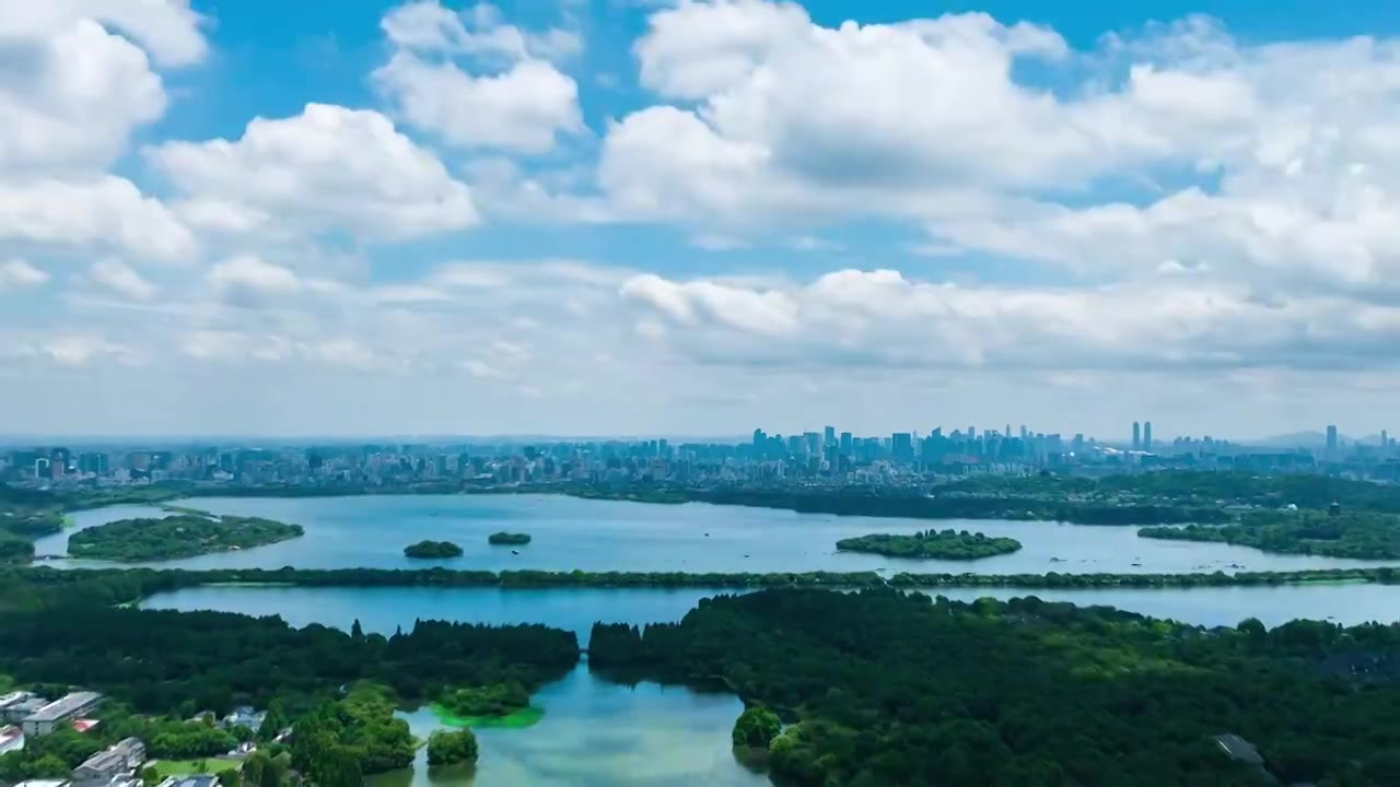 浙江杭州城市风光宣传片延时合集视频素材