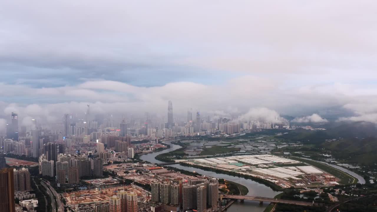 罗湖区云海大景视频素材