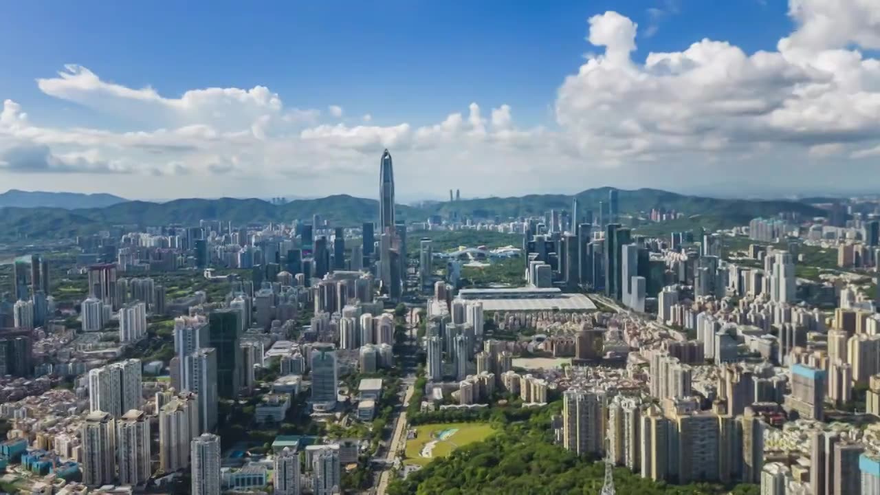 深圳福田区大景延时视频素材