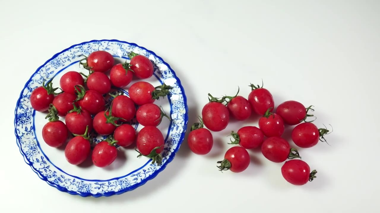 有机蔬菜圣女果水果视频素材