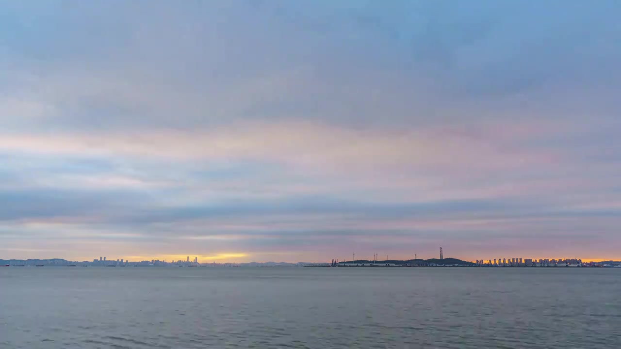 大海 海湾 天空 海上 海面 延时视频素材