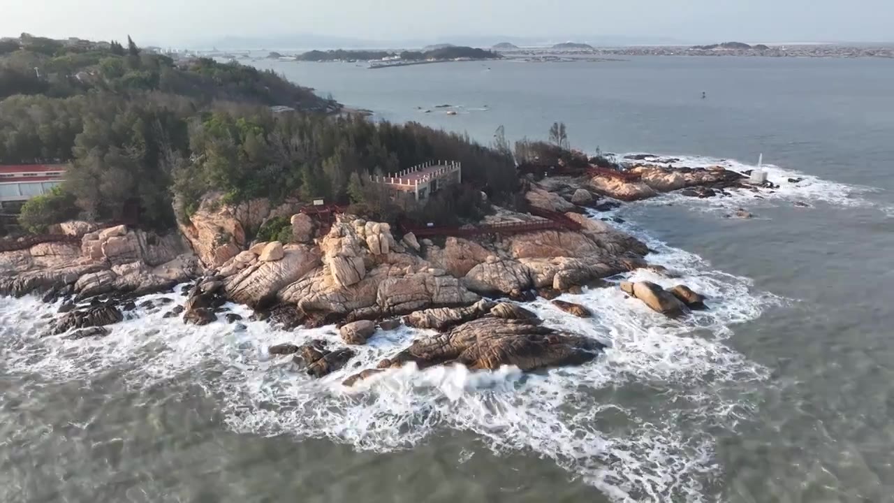 原创 福建漳州东山岛风动石景区海岸线风光视频素材