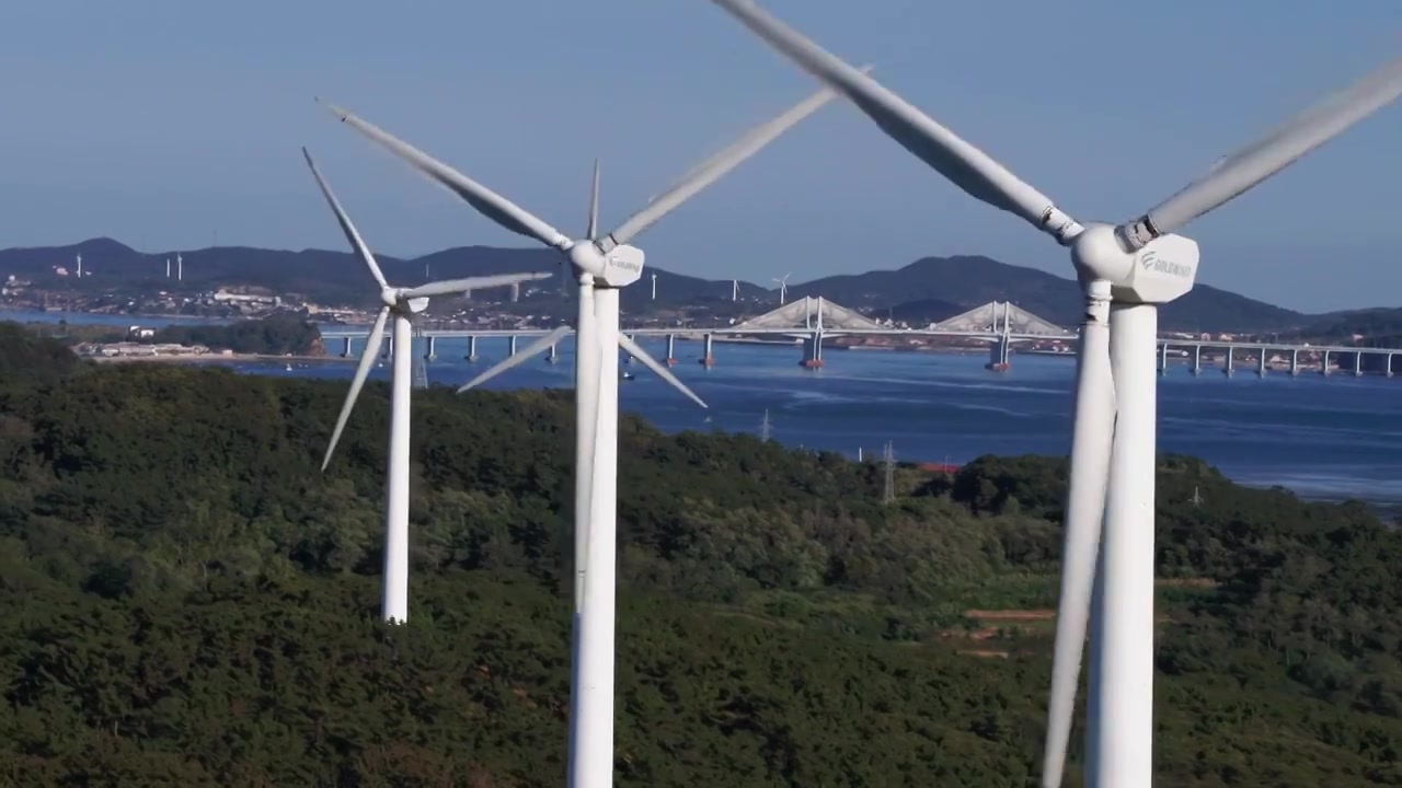 海上风力发电视频素材