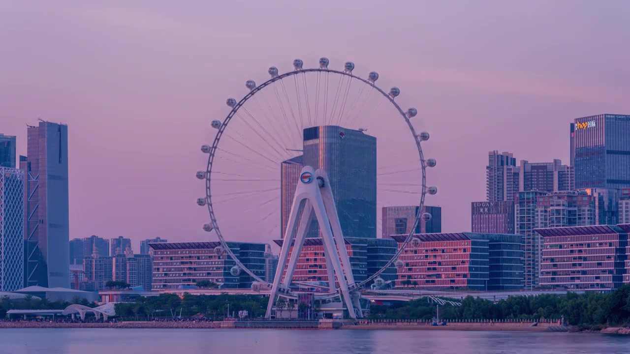 【正版素材】深圳欢乐港湾摩天轮视频素材