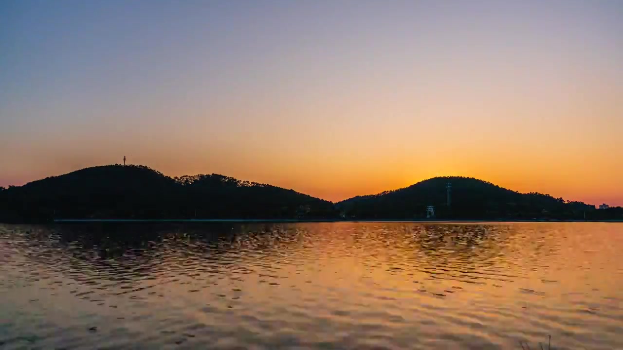 夕阳西下晚霞落日视频素材