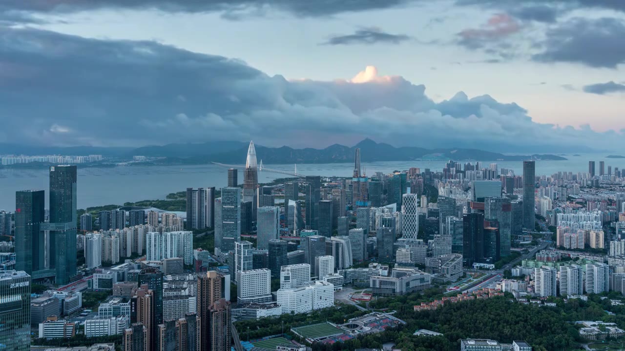 【正版素材】深圳南山粤海街道日出光影延时视频素材