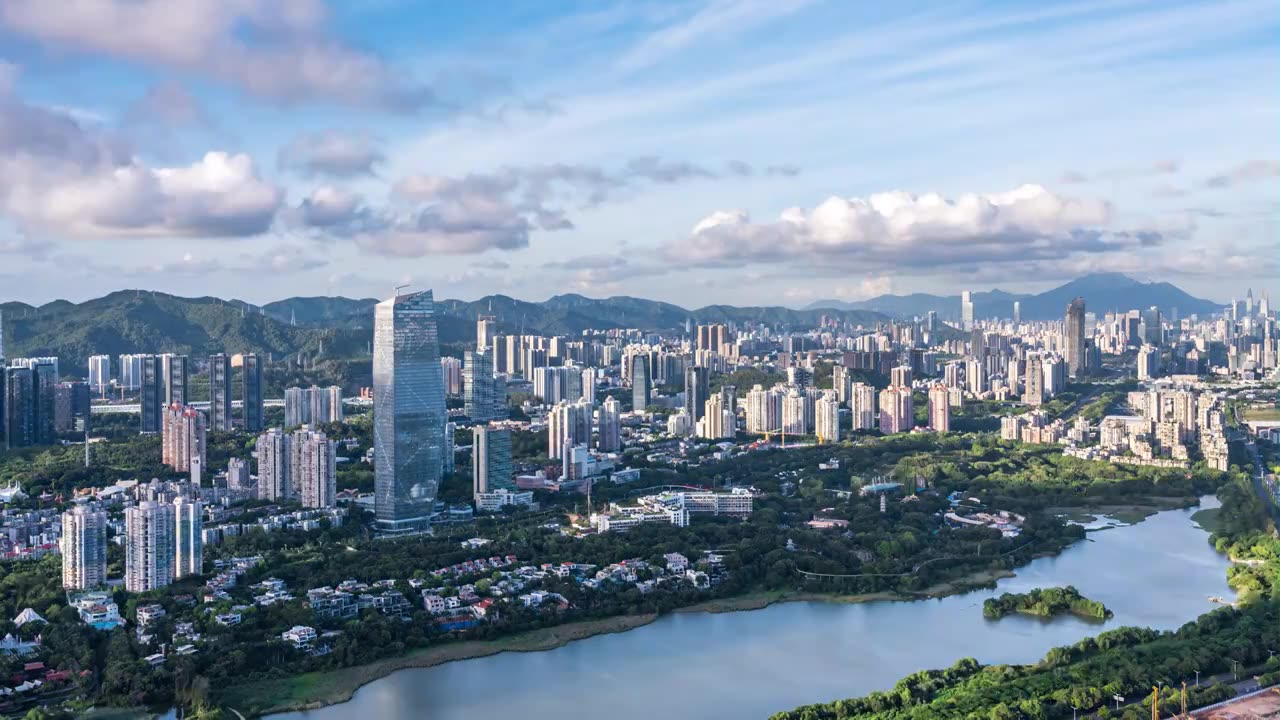 【正版素材】深圳华侨城湿地白天光影延时视频素材