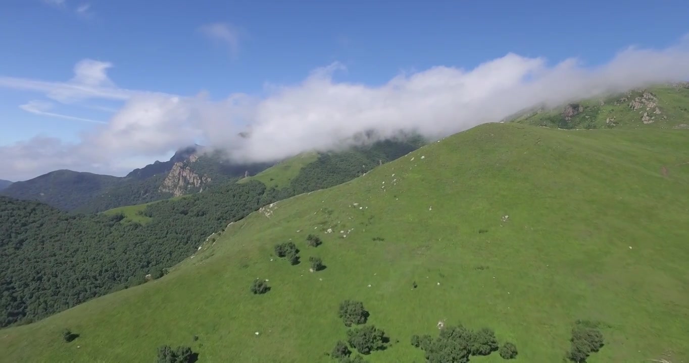 自然,风景,高山,地形,灵山航拍视频素材