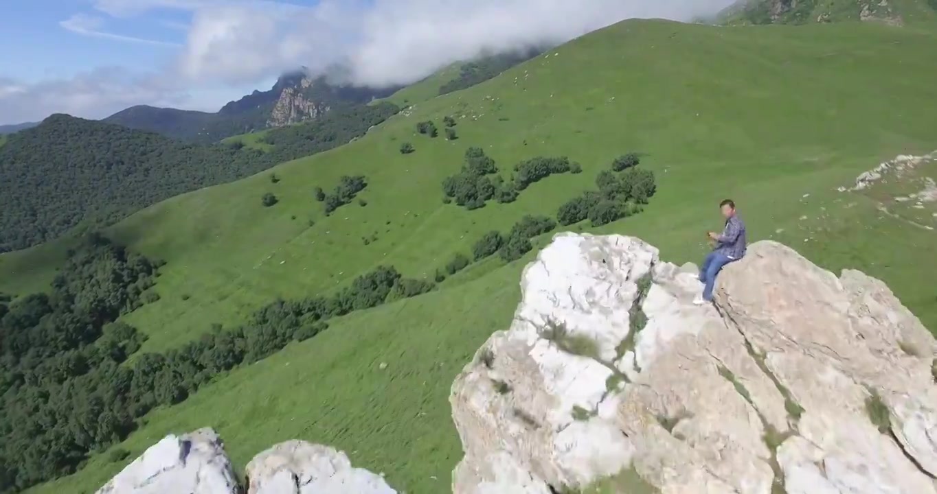 自然,风景,高山,地形,灵山航拍视频素材